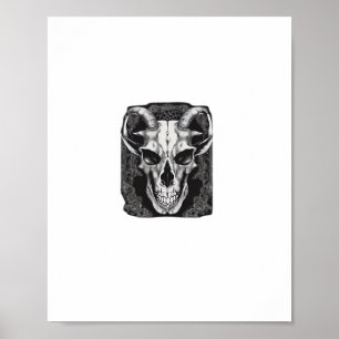 Whimsigoth Skull Gothic Aesthetic Design Classic Poster