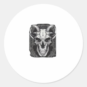 Whimsigoth Skull Gothic  Aesthetic Design Classic Round Sticker