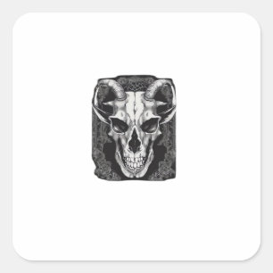 Whimsigoth Skull Gothic Aesthetic Design Classic Square Sticker