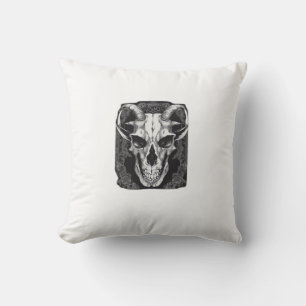 Whimsigoth Skull Gothic Aesthetic Design Classic Throw Pillow
