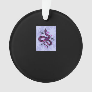 Whimsigoth Snake Spiders Flowers Ornament