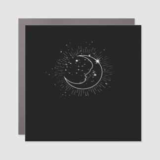 Whimsigoth Starry Night Moon Witchy Classic Car Magnet
