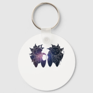 Whimsigoth Starry Night Sun Moon Witchy Classic Keychain