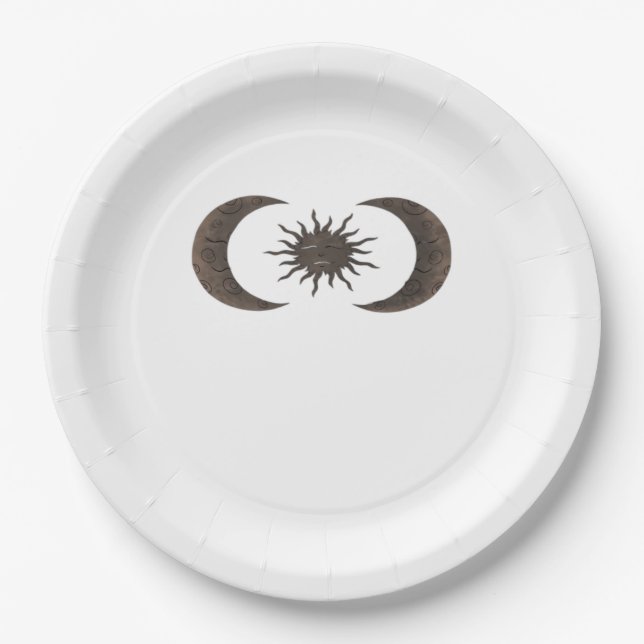 Whimsigoth Sun And Moons Paper Plates (Front)