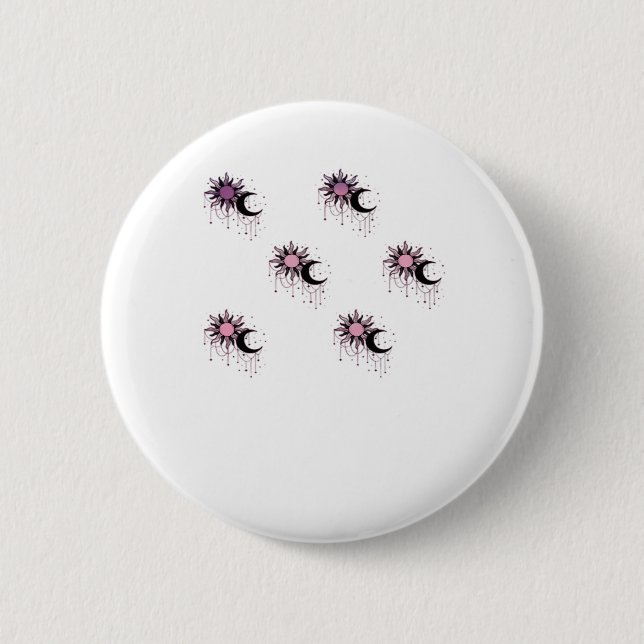 Whimsigoth Sun Moon Witchy Button (Front)