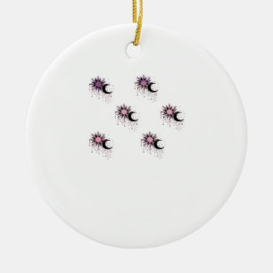 Whimsigoth Sun Moon Witchy Ceramic Ornament