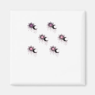 Whimsigoth Sun Moon Witchy Magnet