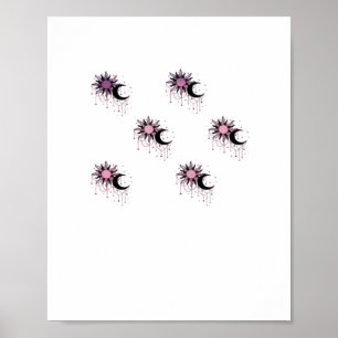 Whimsigoth Sun Moon Witchy Poster