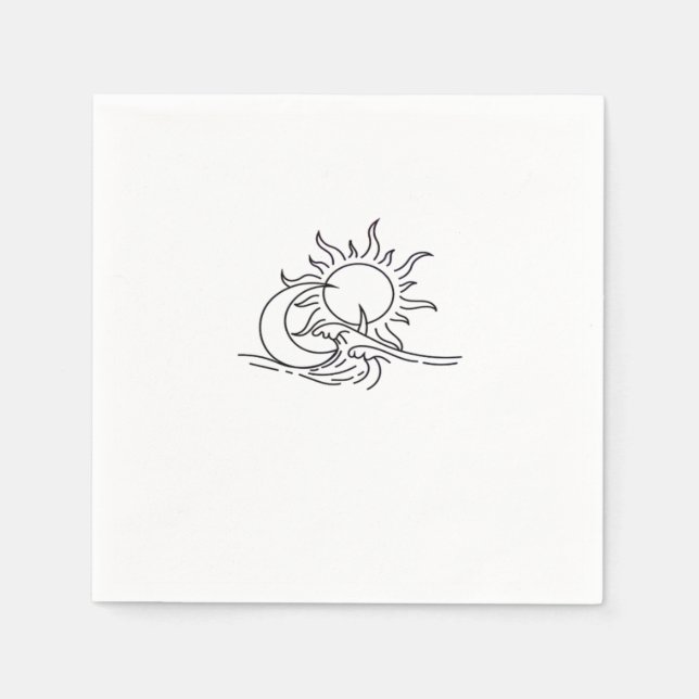 Whimsigoth Sun Sea Witchy Napkins (Front)