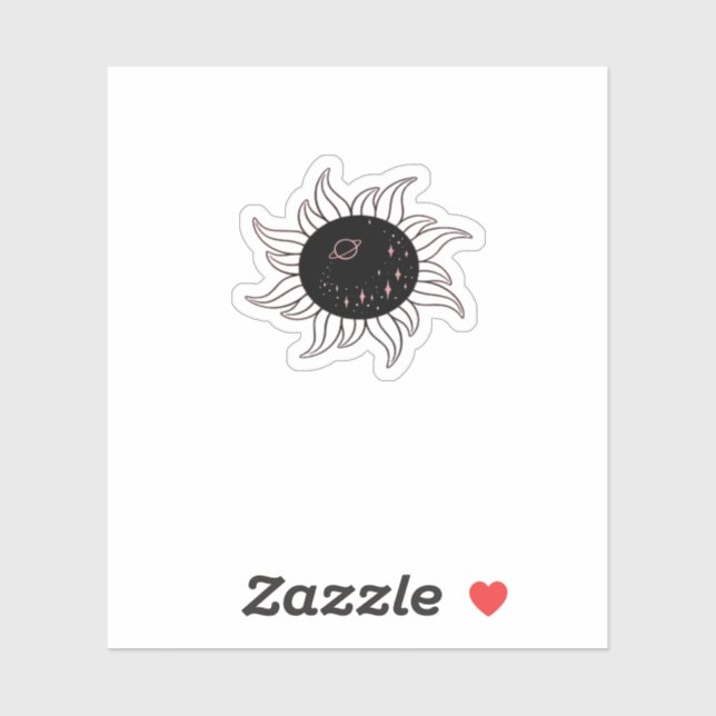 Whimsigoth Sun Space Mountains And Sunset Sticker (Sheet)