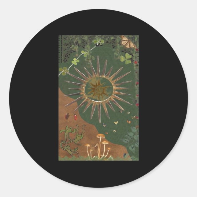 Whimsigoth Swirl Poster Classic Round Sticker (Front)