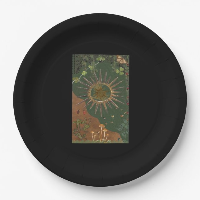Whimsigoth Swirl Poster Paper Plates (Front)