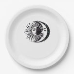 Whimsigoth Watercolour Sun Moon Witchy Classic Paper Plates