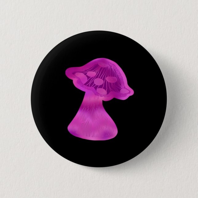 Whimsigoth Zen Pattern Mushroom Button (Front)