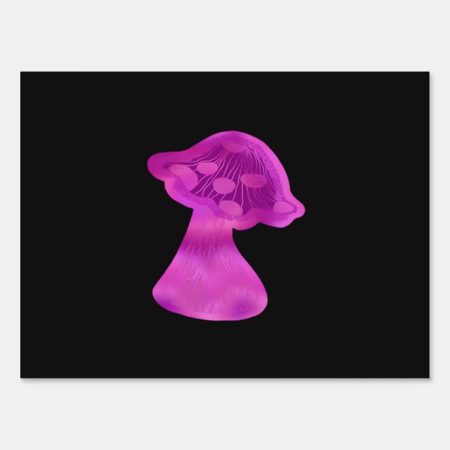 Whimsigoth Zen Pattern Mushroom Sign (Front)