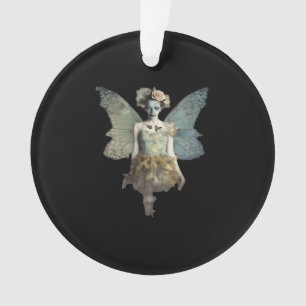 Whimsigoth Zombie Fairy Old Timey Gothic Moody Art Ornament