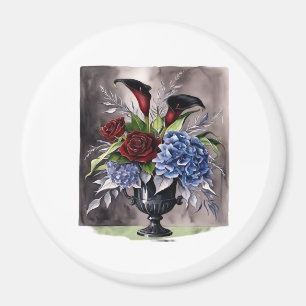 Whimsigothic – Gothic Floral Vase Aesthetic Classi Magnet