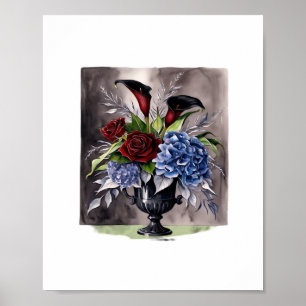 Whimsigothic – Gothic Floral Vase Aesthetic Classi Poster