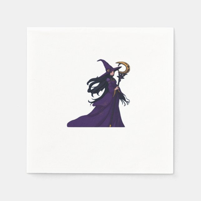 Whimsigothic Moon Witch Napkins (Front)
