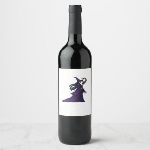 Whimsigothic Moon Witch Wine Label