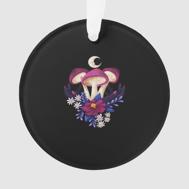 Whimsigothic Mushrooms Classic Ornament (Front)
