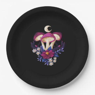 Whimsigothic Mushrooms Classic Paper Plates