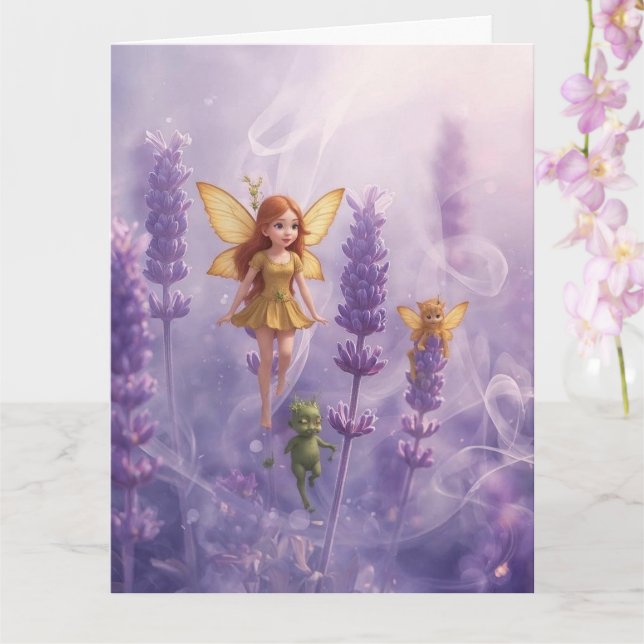 Whimsy Among the Purple Blooms Card (Orchid)