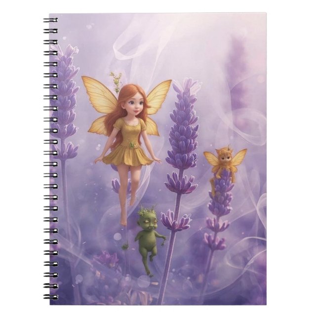 Whimsy Among the Purple Blooms Notebook (Front)