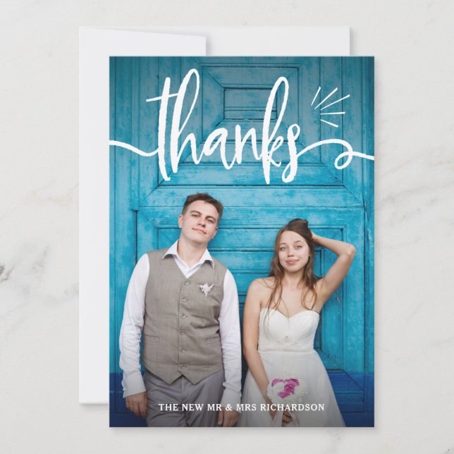Whimsy and Charm | Two Photo Wedding Thank You (Front)