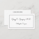 [ Thumbnail: Whimsy and Plain Orthopedic Surgeon Business Card ]