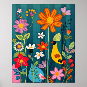 Whimsy Bird Poster