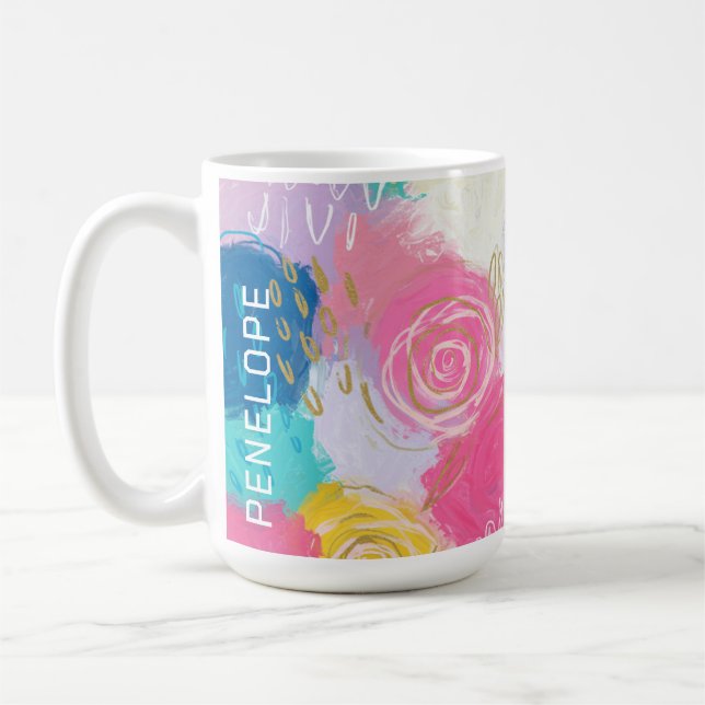 Whimsy Bloom Carnival Coffee Mug (Left)