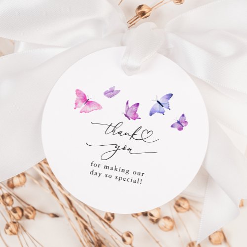 Whimsy Butterfly Bridal Shower Favor Tags