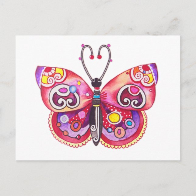 Whimsy Butterfly Postcard (Front)