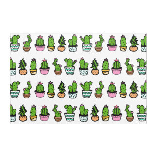 Whimsy Cacti Pots Acrylic Print