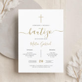 Invitación de Bautizo Niña Rosa Spanish Invitation
