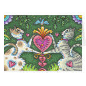 WHIMSY CATS VALENTINE'S DAY CARD Customize (Front Horizontal)