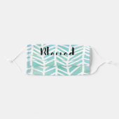 Whimsy Chevron Watercolor Protective Fabric Mask (Front, Folded)