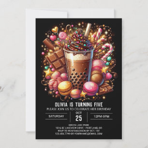 Whimsy Chocolate Candyland Digital Birthday Invitation
