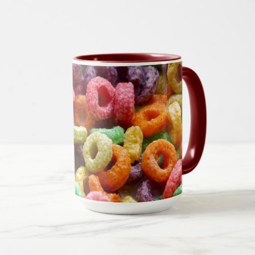 Whimsy Colored Fruit Loops Photo Mug