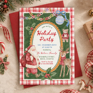 Whimsy Colorful Christmas Christmas Party Invitation