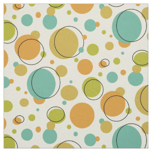 Whimsy Colorful Circles Mid Century Modern Fabric