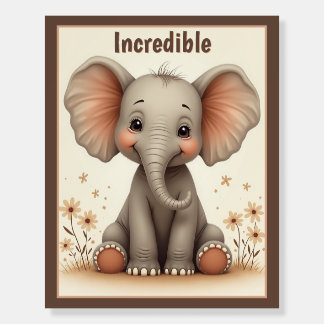 Whimsy Cute Elephant Foam Board Wall Decor