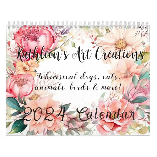 Whimsy Dogs Cats Animals Birds and More 2024 Calendar