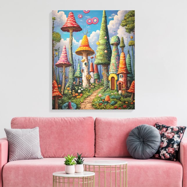  Whimsy-Enchanted-Forest Canvas Print (Insitu(LivingRoom))
