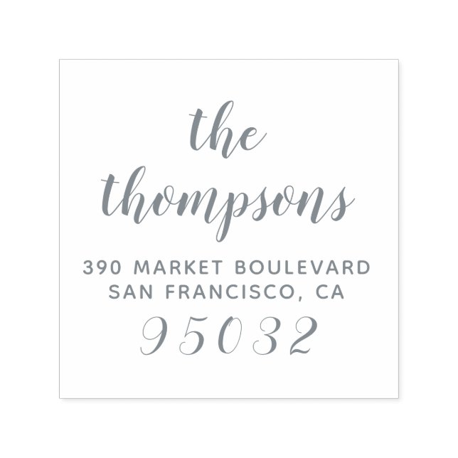 Whimsy Family Name Custom Return Address Self-inking Stamp (Design)