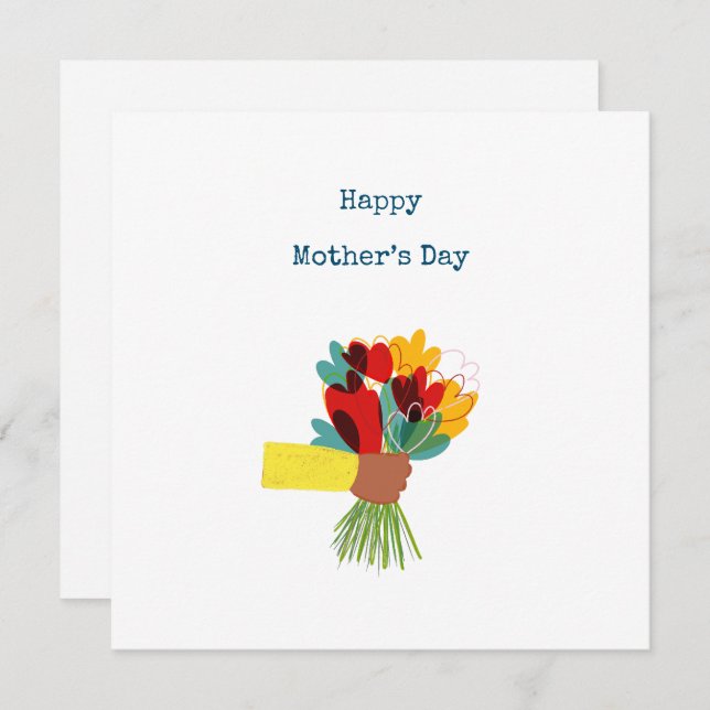 Whimsy Floral Bouquet Mother’s Day Card (Front/Back)