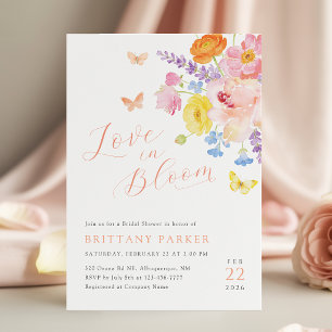 Whimsy Floral Bridal Shower Invitation
