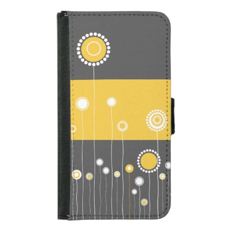 Whimsy Flowers Wallet Phone Case For Samsung Galaxy S5