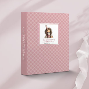 Whimsy Girl 10th Birthday Pink memory album 3 Ring Binder